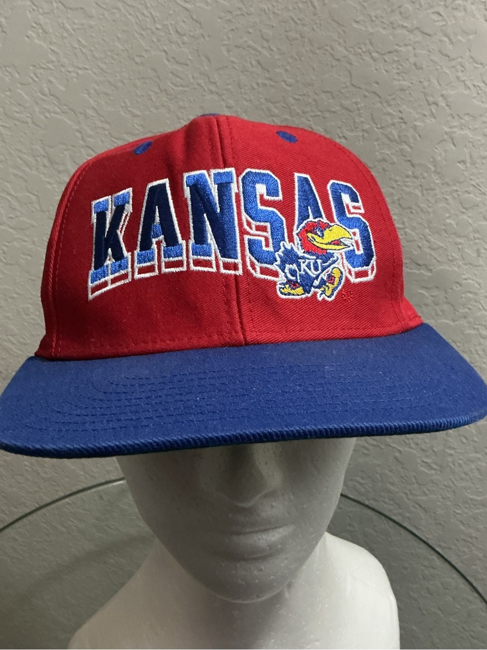 Vintage Kansas Jayhawks Adidas Snapback Hat Green Undervisor KU Basketball Cap